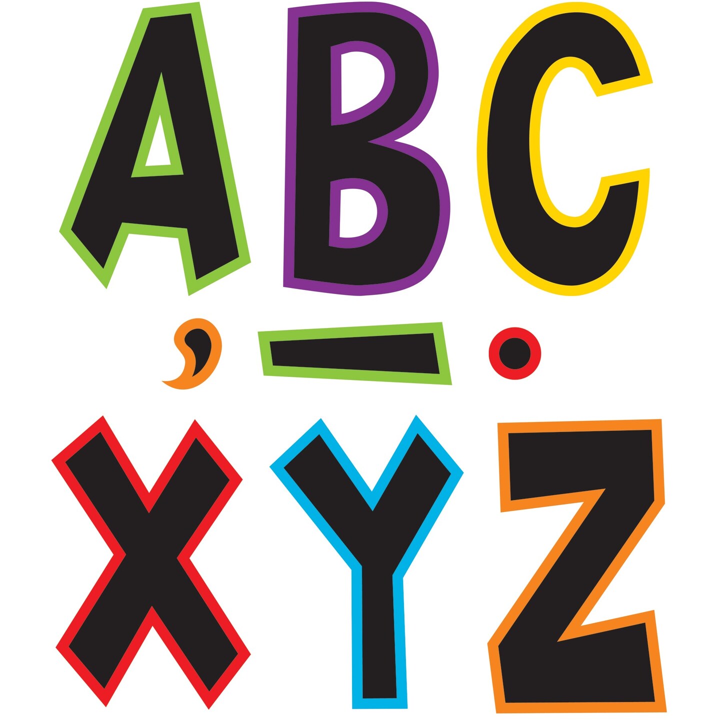 Electric Bright 7&#x22; Fun Font Letters