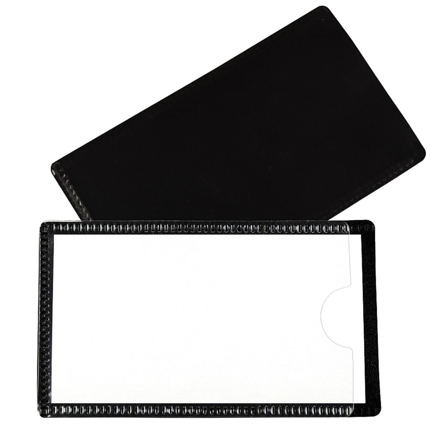Slap &#x27;N Go Magnetic Holders, Side Load, 4-1/4 x 2-1/2, Black, Pack of 10