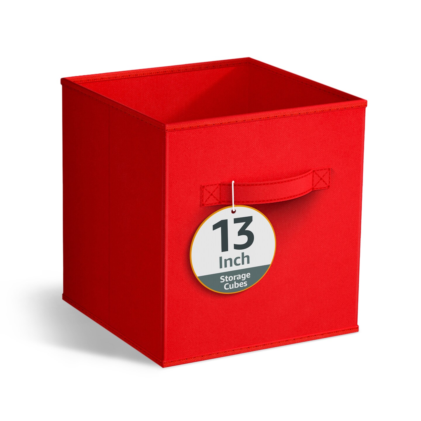 Sorbus Fabric Storage Cubes, Large 13 Inch Storage Bins, Foldable Cube Baskets with Handle, 1-Pc Solid Colors