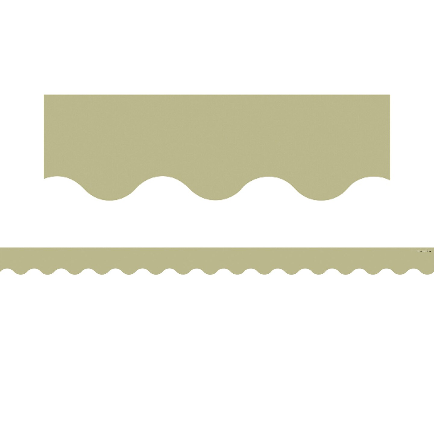 Olive Green Scalloped Border Trim