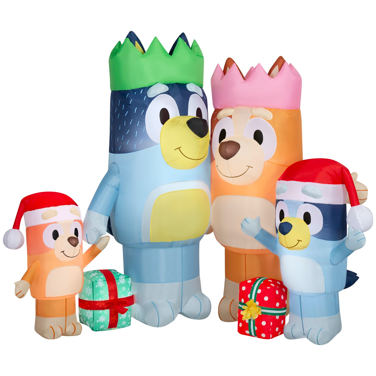 7.5' Gemmy Airblown Inflatable Christmas Bluey Family Scene w/ Presents Yard decoration 884527