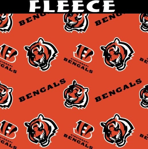 Licensed NFL Cincinnati Bengals Fleece Orange 70535 Fleece Fabric by the Yard