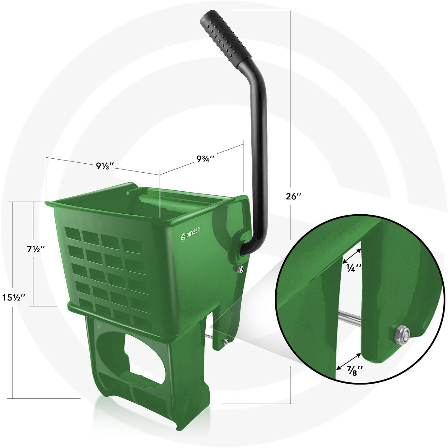 Dryser Side Press Wringer Replacement for Commercial Mop Bucket, 26 and 33 qt
