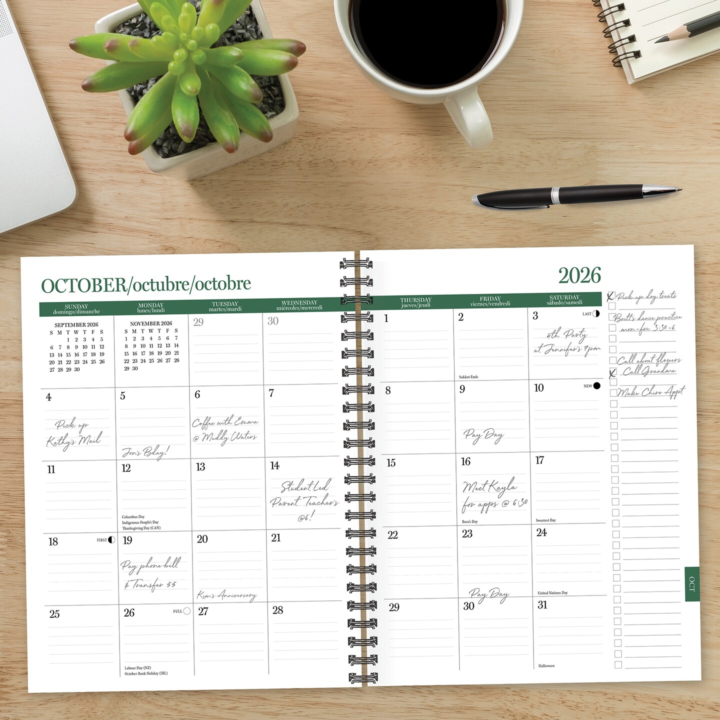 Wild Garden Glow Academic Year July 2026 - June 2027 8.5" x 11" Weekly Softcover Planner