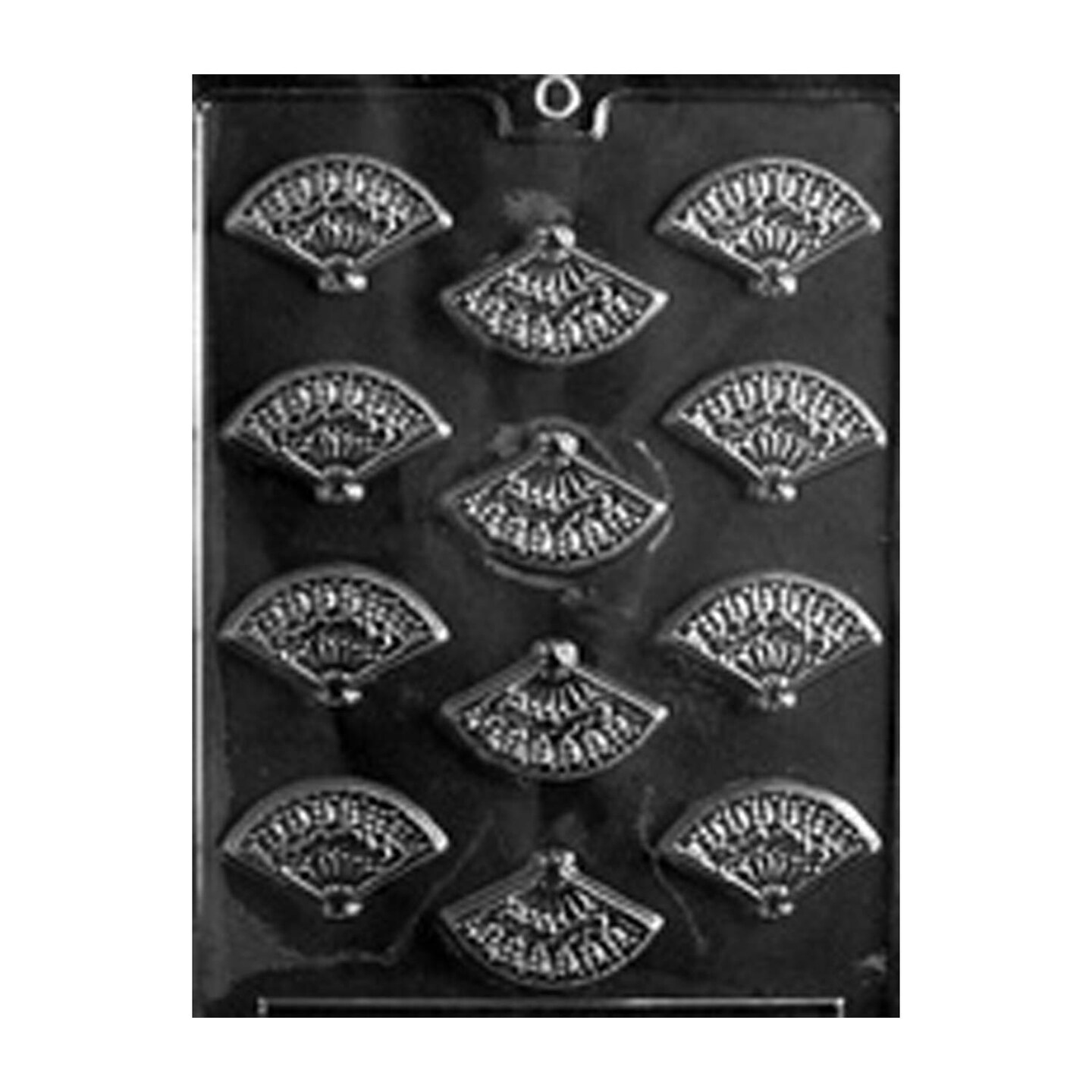 Small Decorative Fans Chocolate Mold for Elegant Treats