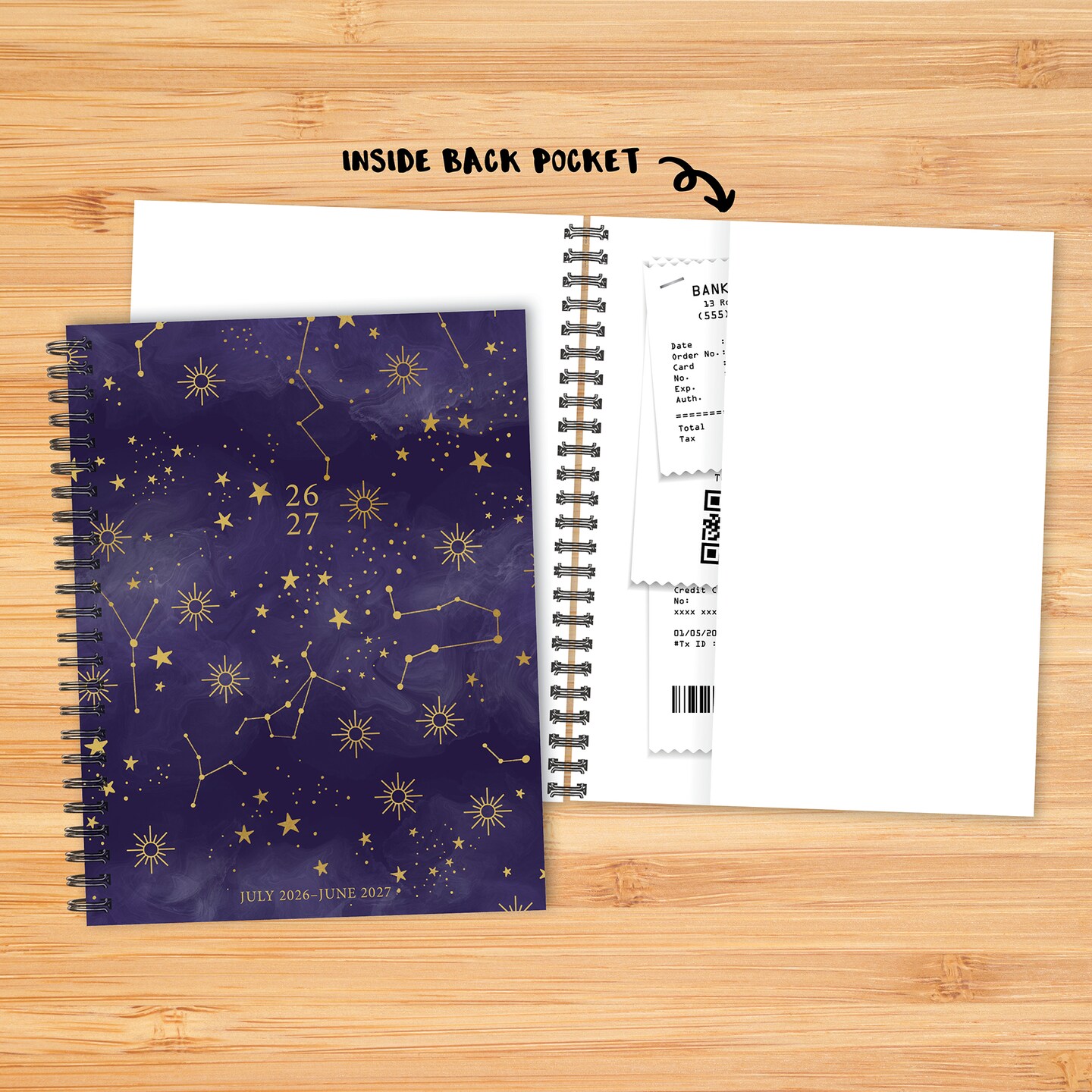 Starry Intentions Academic Year July 2026 - June 2027 6.5" x 8.5" Weekly Planner