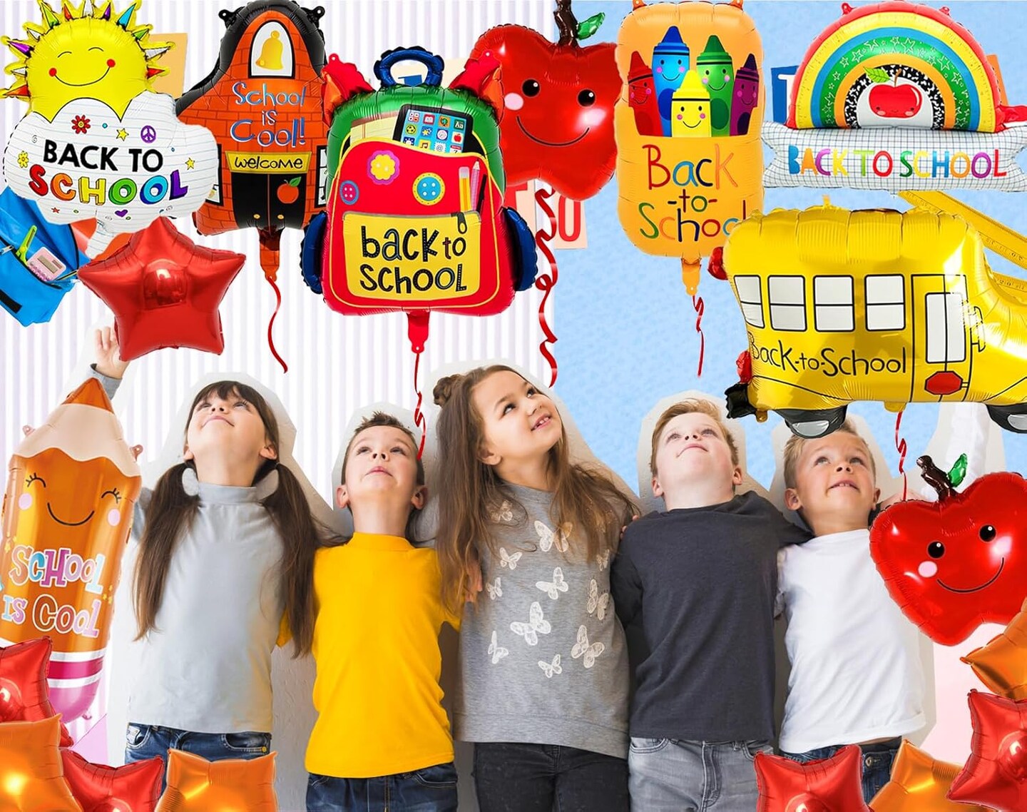 Back to School Balloons, Colorful Welcome Back to School Decorations