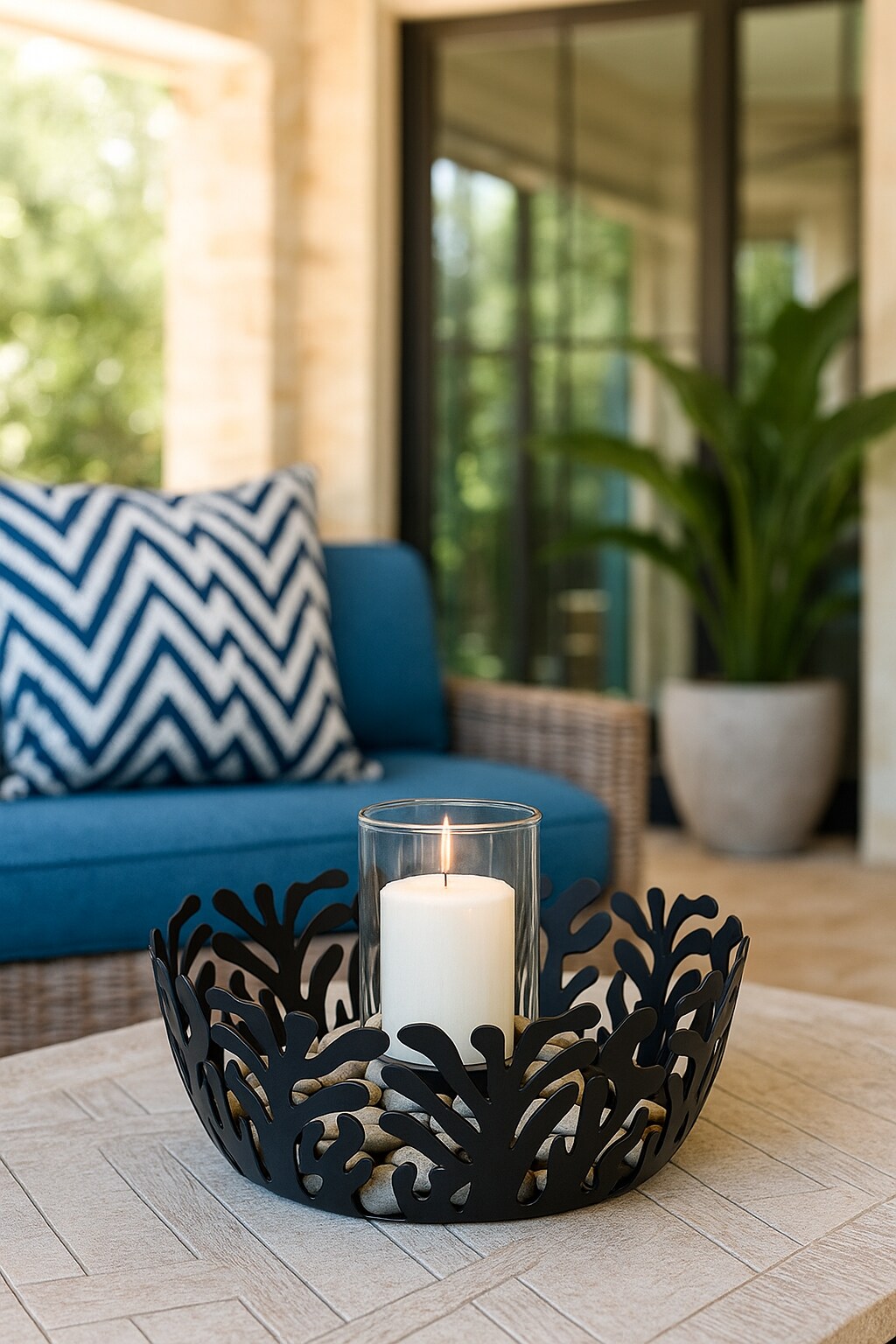 Mango Steam Decorative Coral Fruit & Candy Basket Centerpiece