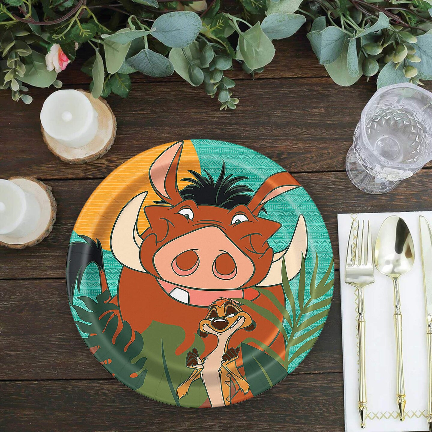 8 Count The Lion King Paper Dessert Plates 7 Inch Disposable Party Tableware for Kids Birthday Celebration