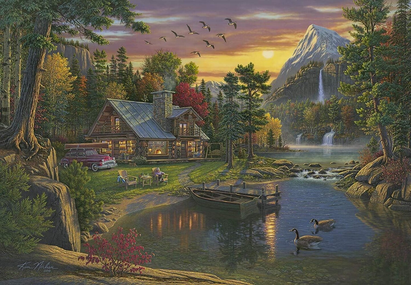 Paint by Numbers Kit for Adults (Mountain Paradise 16" x 20" Unframed)