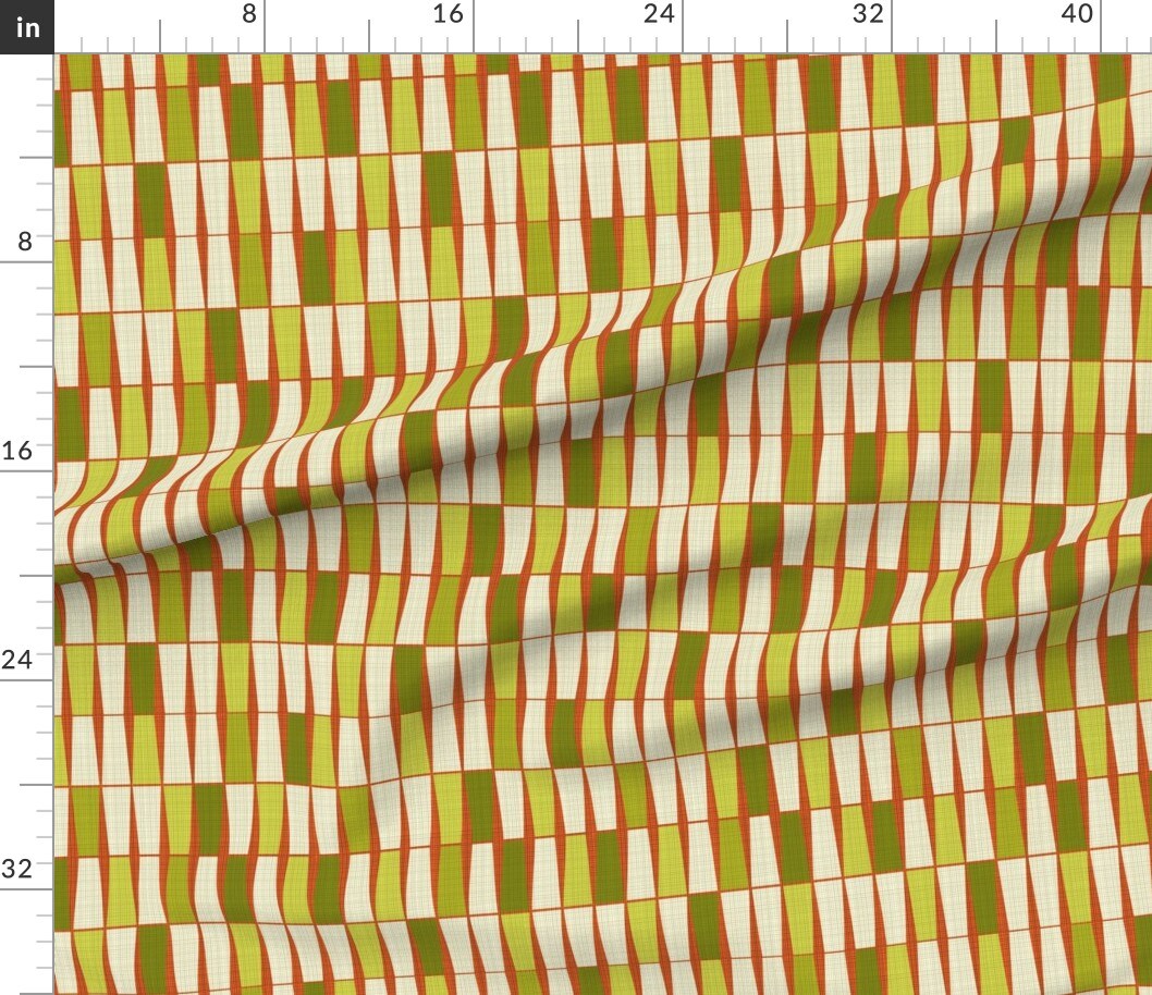 Various Fabrics by the Yard or Fat Quarter Geometric 1960S Abstract Atomic Mid Century Modern Woven Look Retro 1950S Custom Printed Fabric by Spoonflower