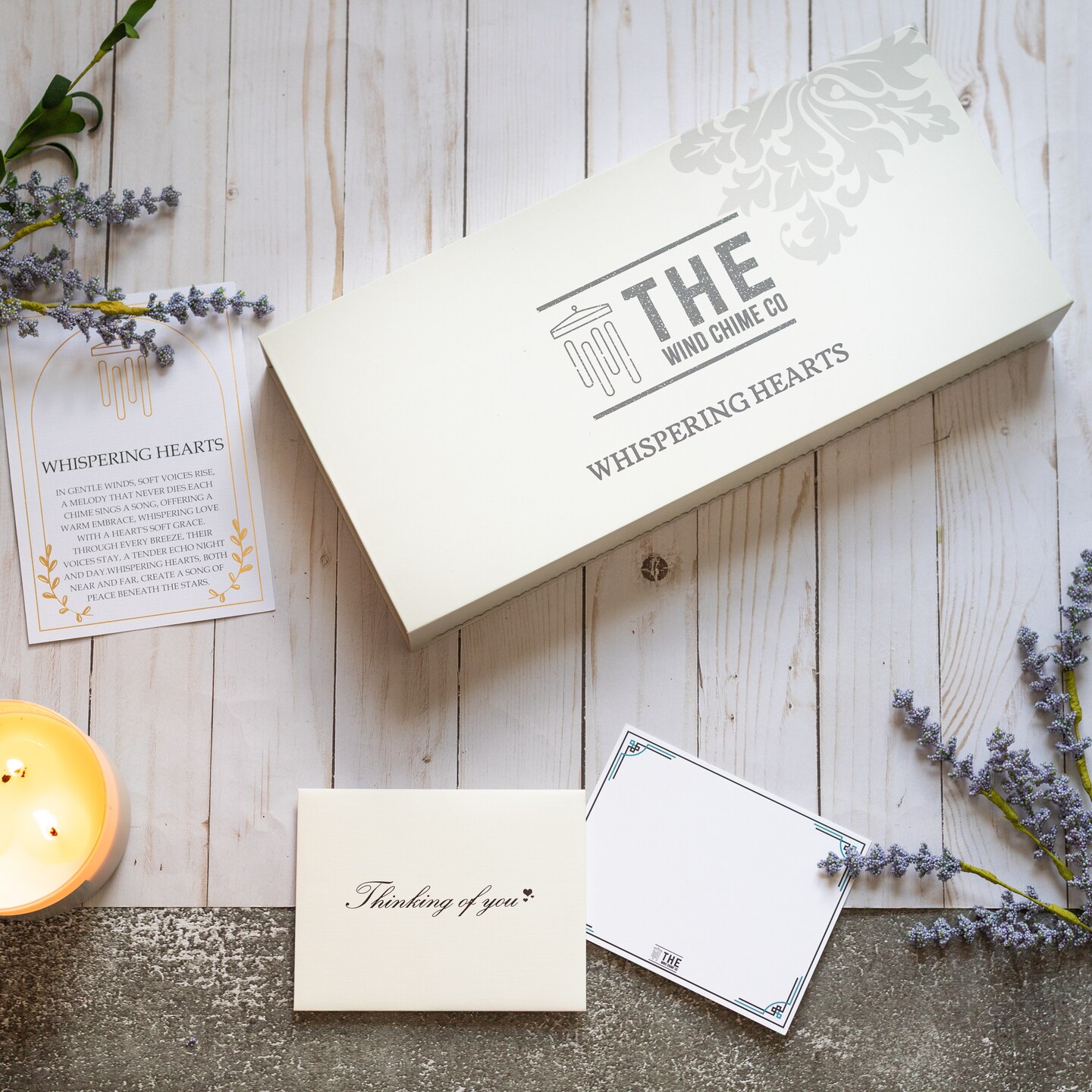 Memorial Wind Chime – Whispering Hearts Collection – Platinum Rose Personalized 30” - Thumbnail 2