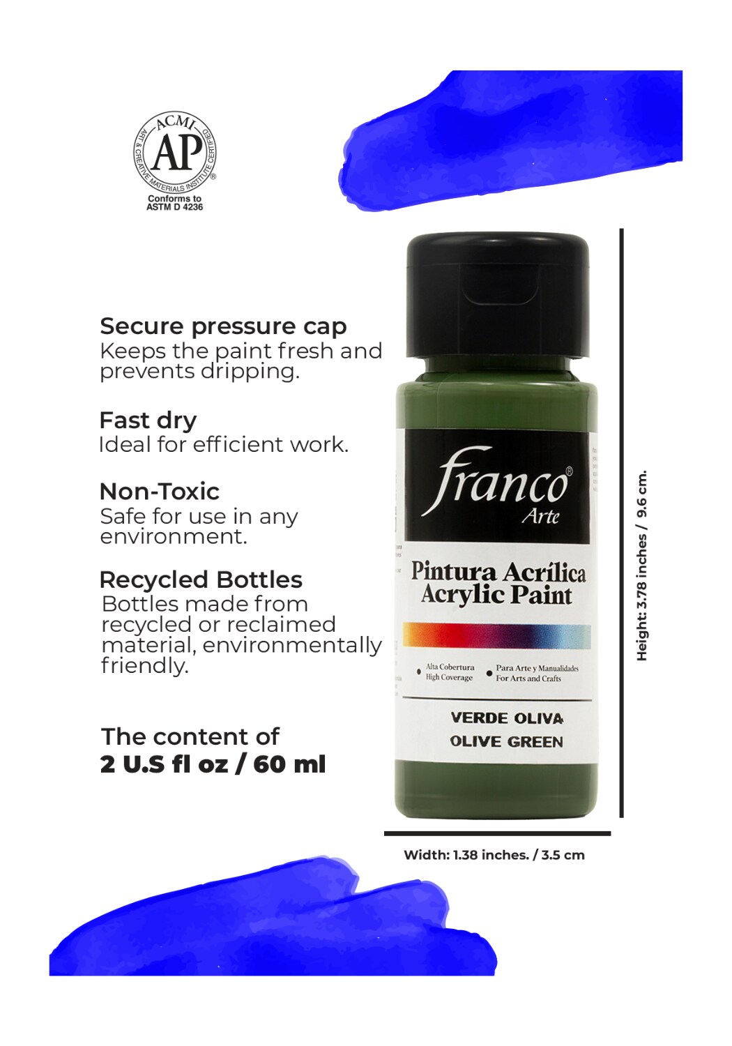 18071 Acrylic Paint 2 U.S fl oz / Olive Green