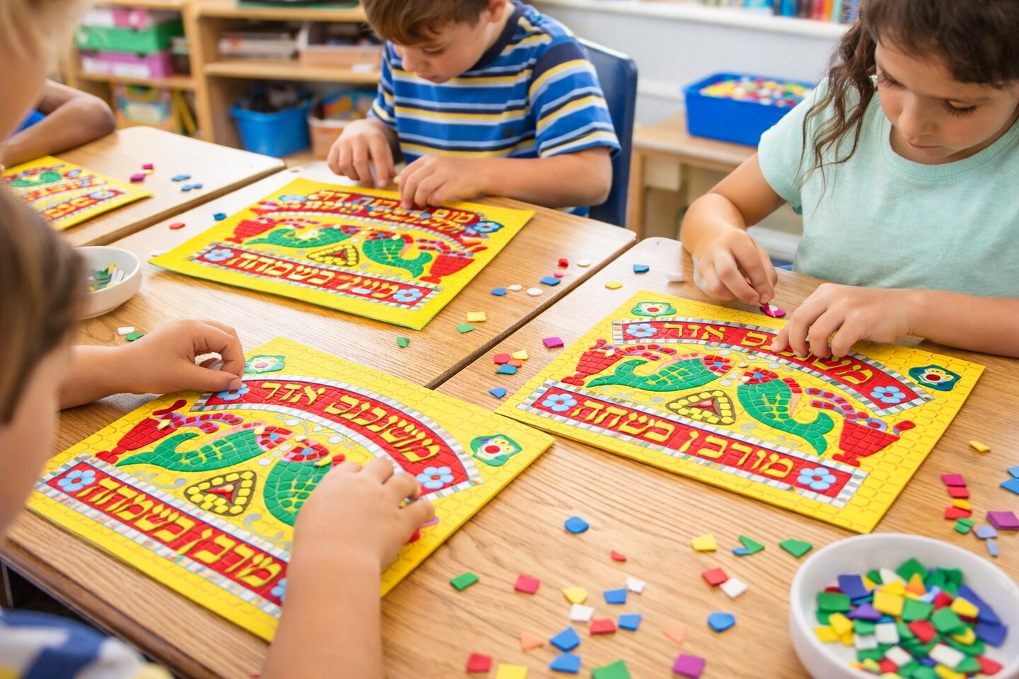 Purim Mishenichnas Adar Sign Foam Art Kit – Holiday DIY Craft Kit for Kids & Classrooms