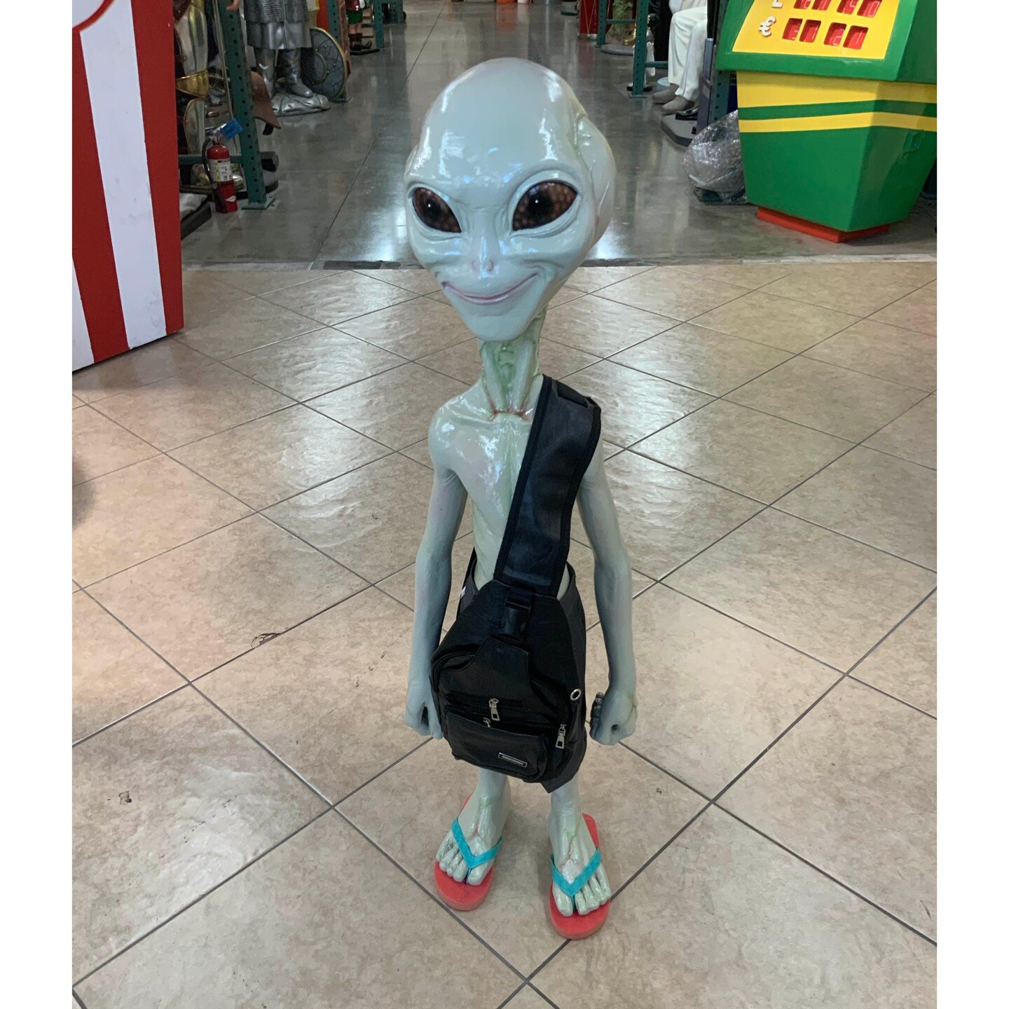 Alien Paul With Satchel Life Size Statue