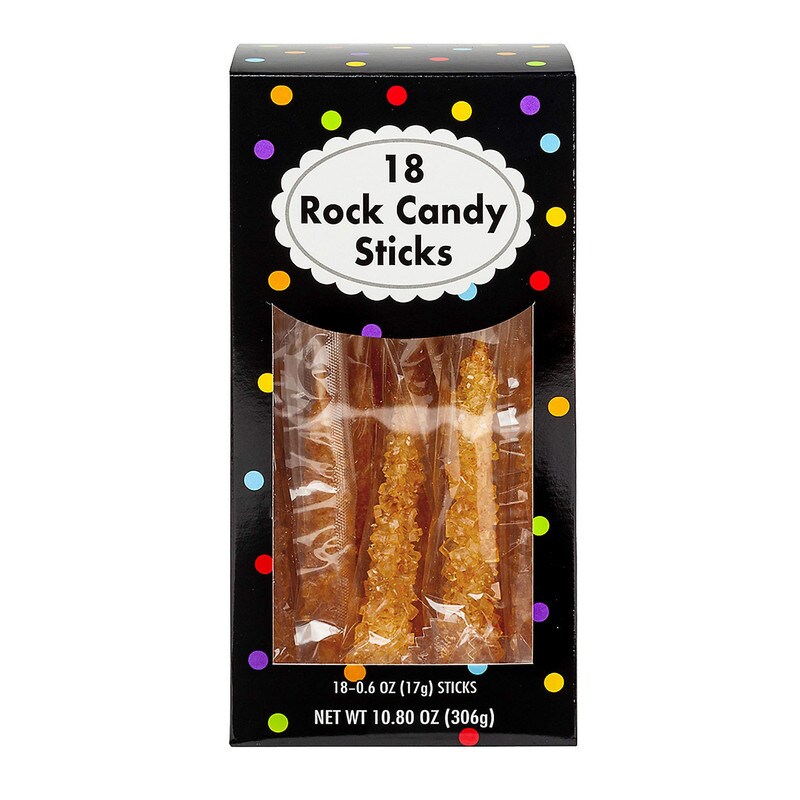 8&#x22; Bright Red Rock Candy Sticks Pack of 18