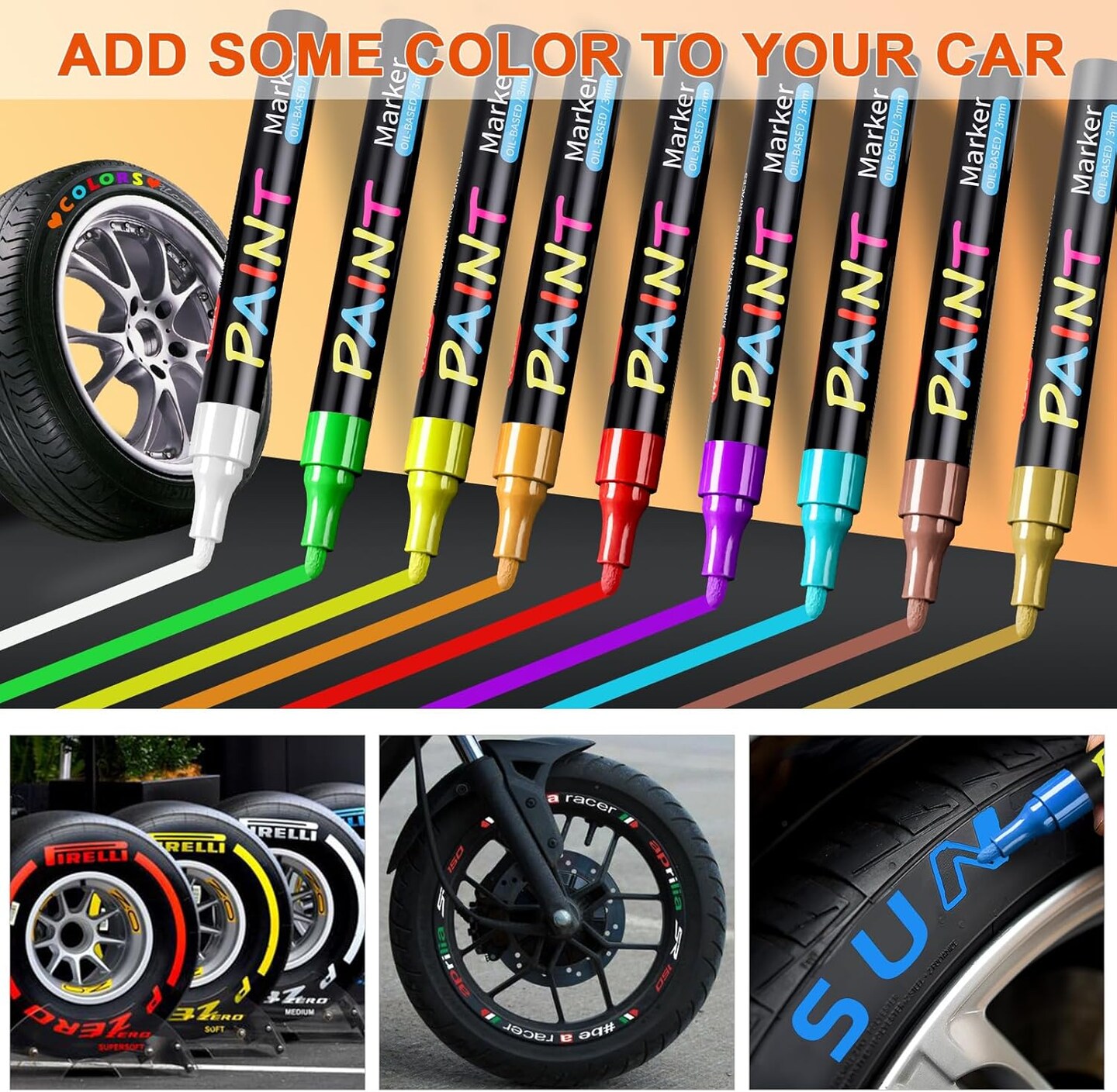 Paint Pens Paint Markers, 20 Colors Oil-Based Waterproof Marker Pen Set, Never Fade Quick Dry and Permanent, Works on Rocks Painting, Wood, Fabric, Plastic, Canvas, Glass, Mugs