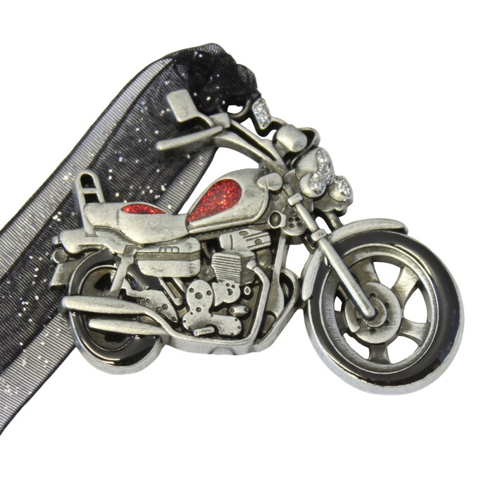 Gloria Duchin Pewter Motorcycle Christmas Tree Ornament