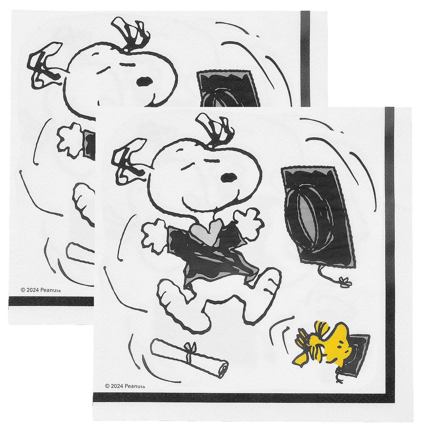 6 1/2&#x22; Peanuts&#xAE; Snoopy Graduate Party Disposable Paper Luncheon Napkins 16 count