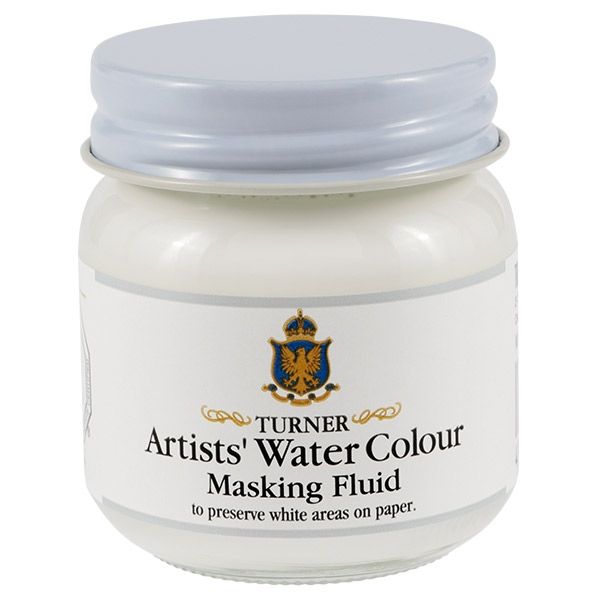 Turner Watercolor Masking Fluid - 40mL Jar - Fluid Consistency for Precise Detail, Ideal for Artists, Professionals, Students, Watercolorists - Masking Fluid for Watercolor Painting