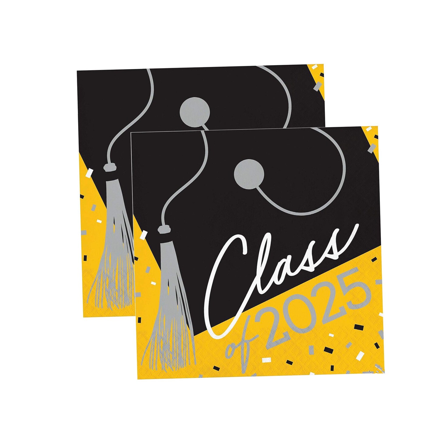 Creative Converting School Spirit White Class of 2025 Paper Dinner Napkins 108 Count