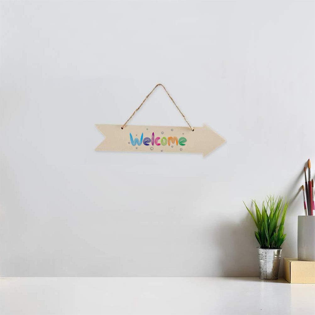 6pcs Unfinished Wood Sign Blank Arrow Shape