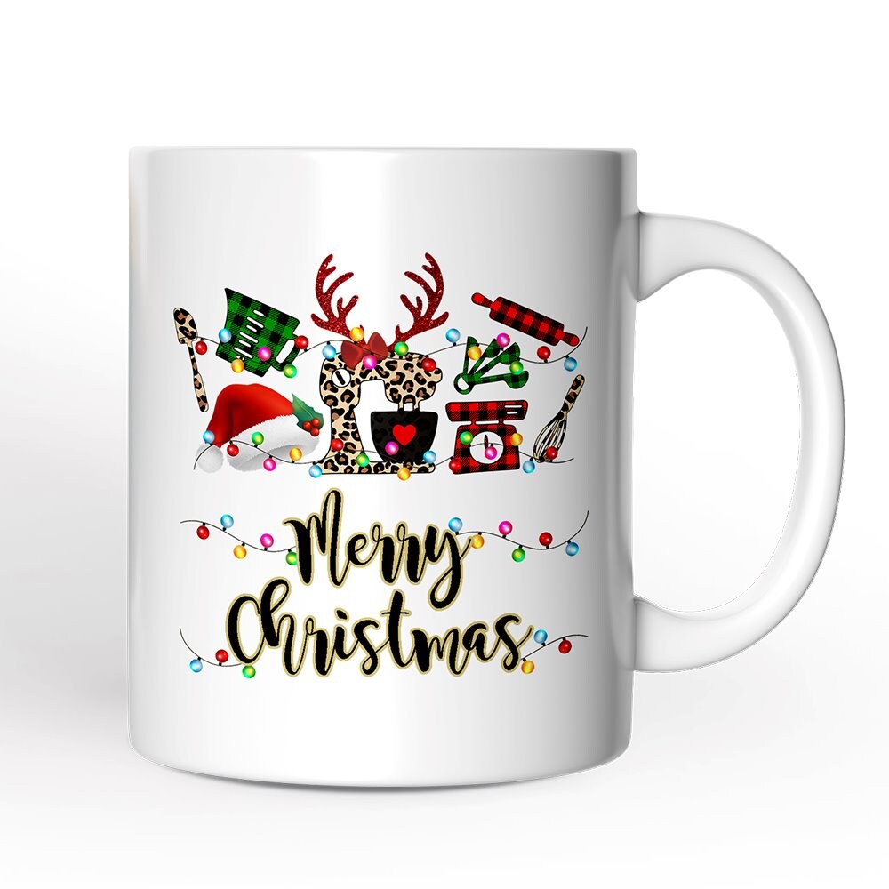 Baker Buffalo Plaid Christmas Mug, Baking Gift