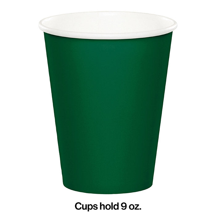 Hunter Green Hot/Cold Paper Cups 9 Oz (24/Pkg)