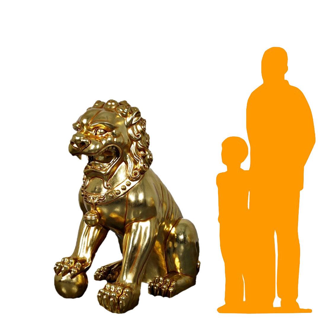 Foo Dog Male Chinese Lion Statue