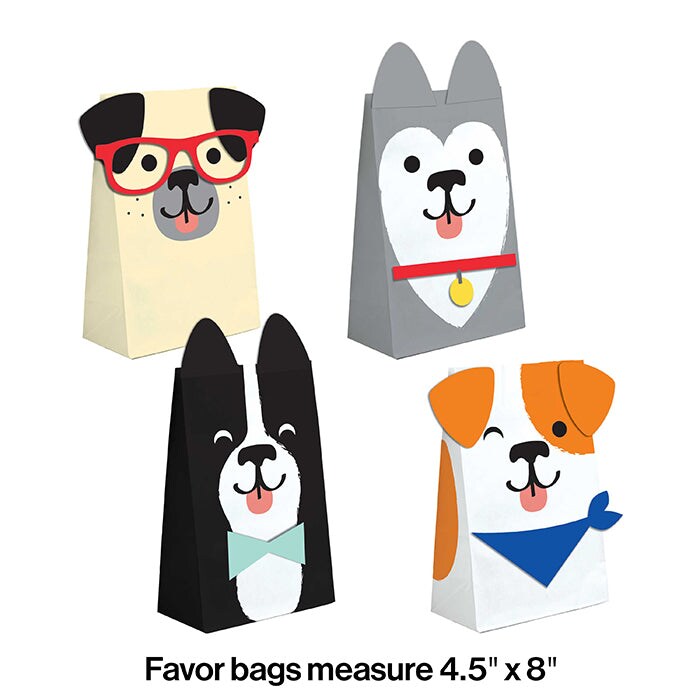 Dog Party Favor Bags (8/Pkg)