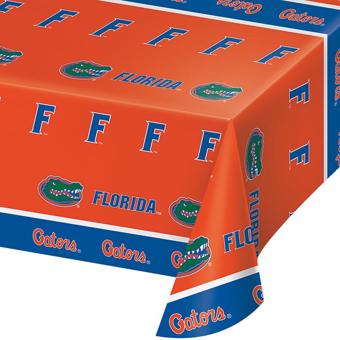 Bulk Pack of 2 Florida Gators Plastic Table covers, 54&#x22;x108&#x22;