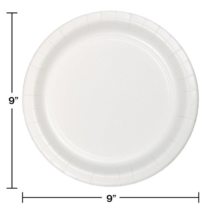 Bulk Pack of 48 White Dinner Plates