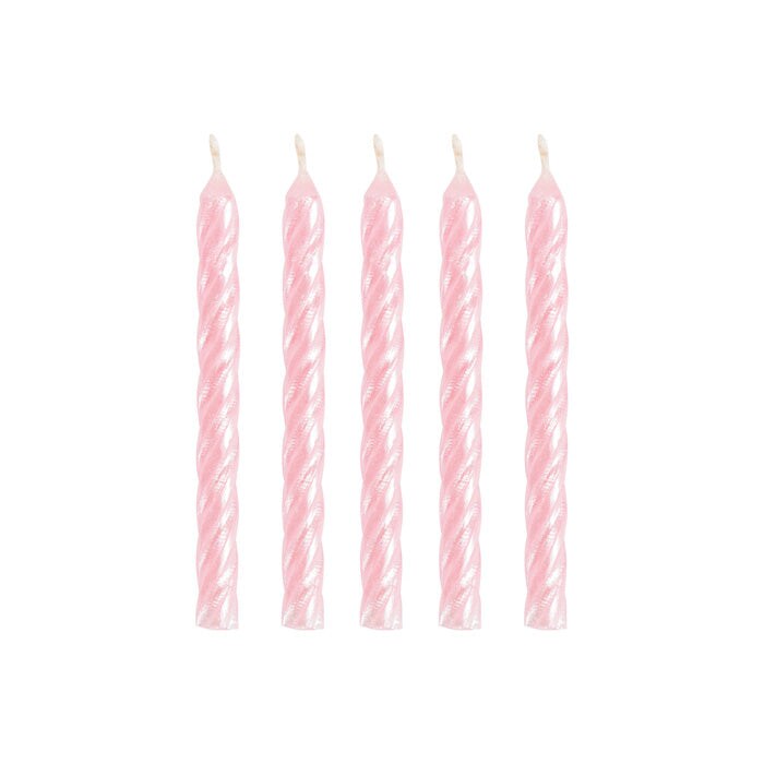 Spiral Iridescent Candles (24/Pkg)