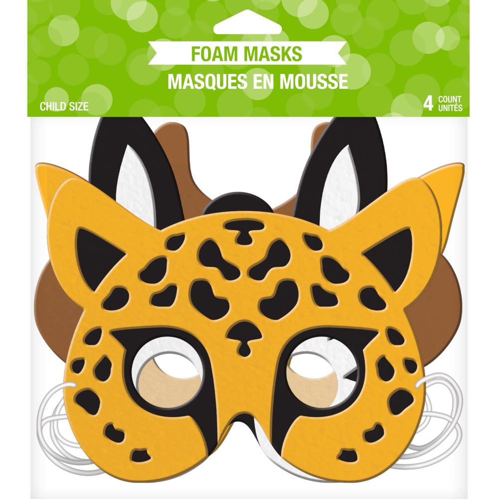 Party Animals Foam Masks (4/Pkg)