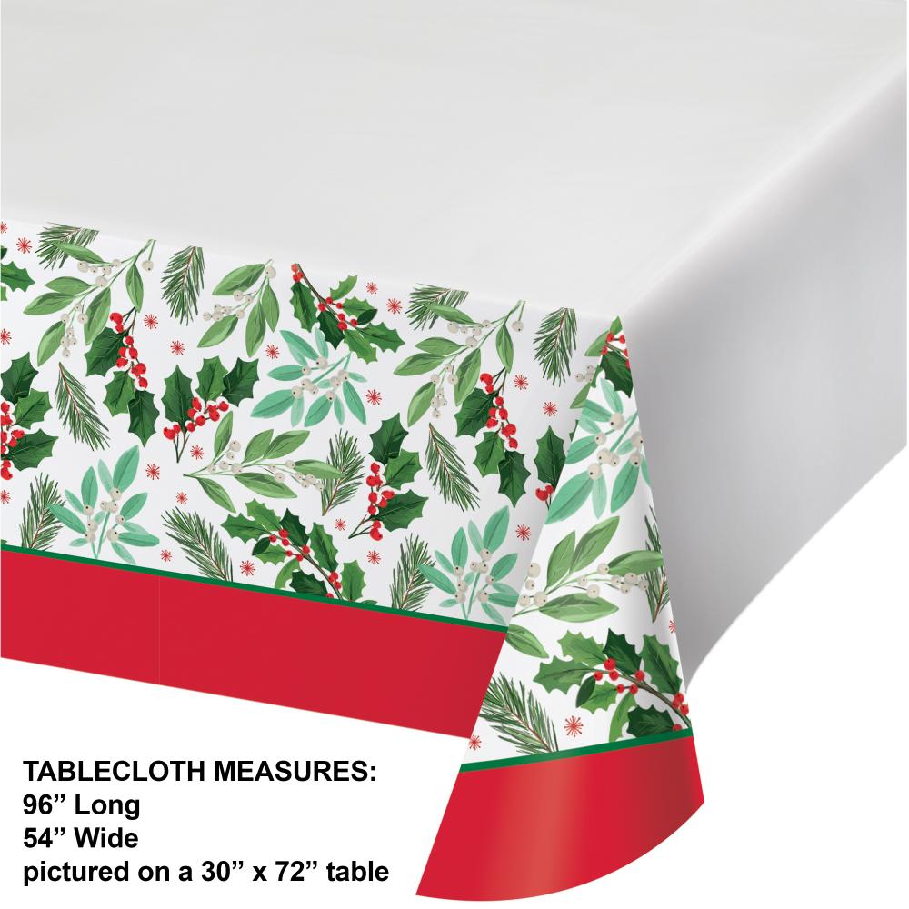 Holly Jolly Christmas Paper Tablecover