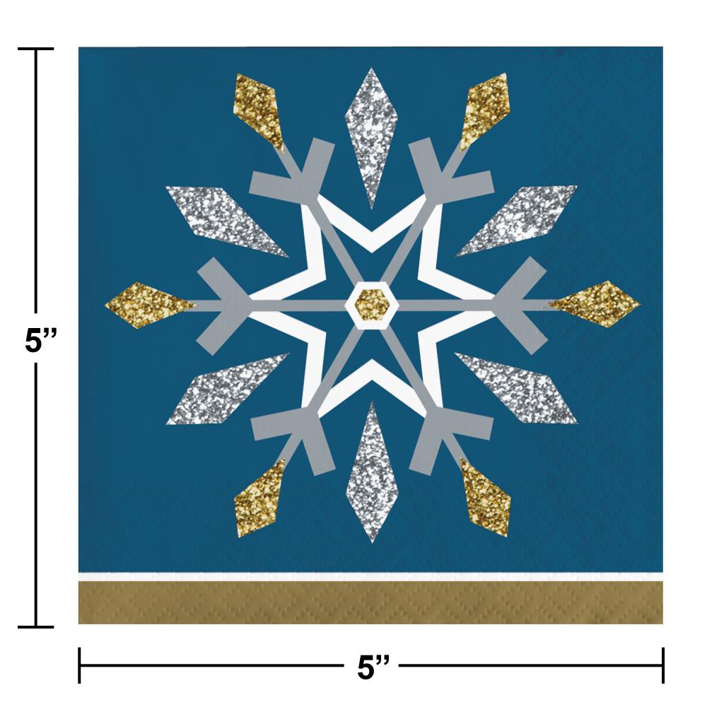 Bulk Pack of 48 Whimsical Winter Beverage Napkins