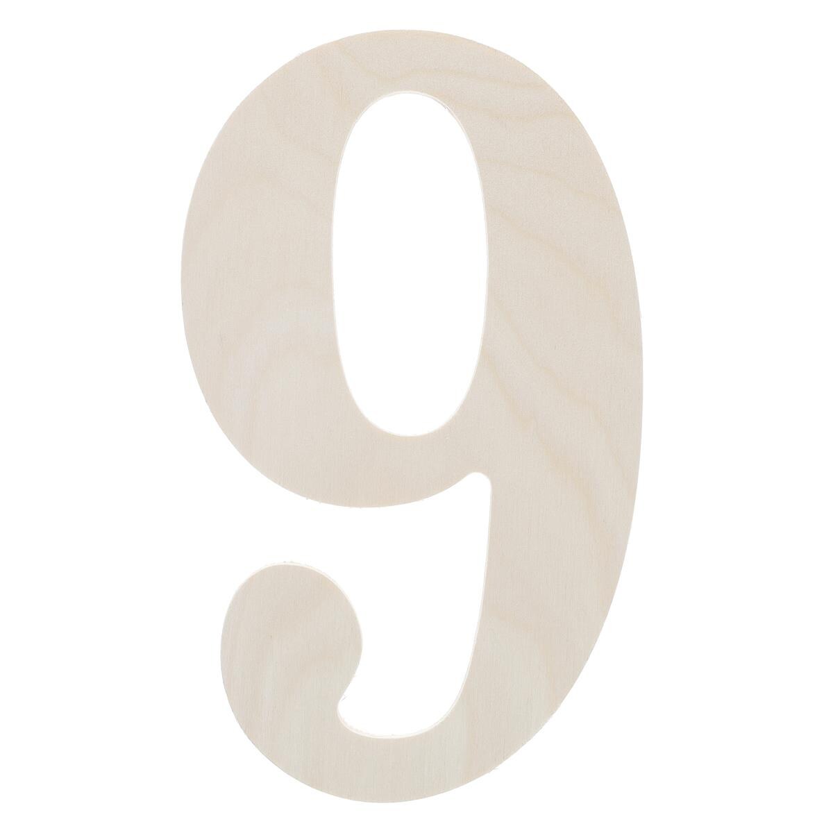 Good Wood By Leisure Arts Letter 9.5&#x22; No 9, Wooden Letters, Wood Letters, Wooden Letters Wall Decor, Large Letters 9.5 Inch, Small For Crafts