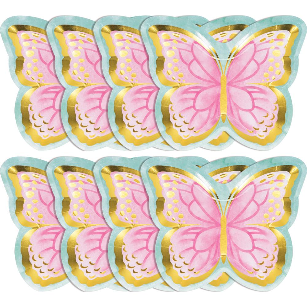 Butterfly Shimmer Butterfly Foil Plate (8/Pkg)