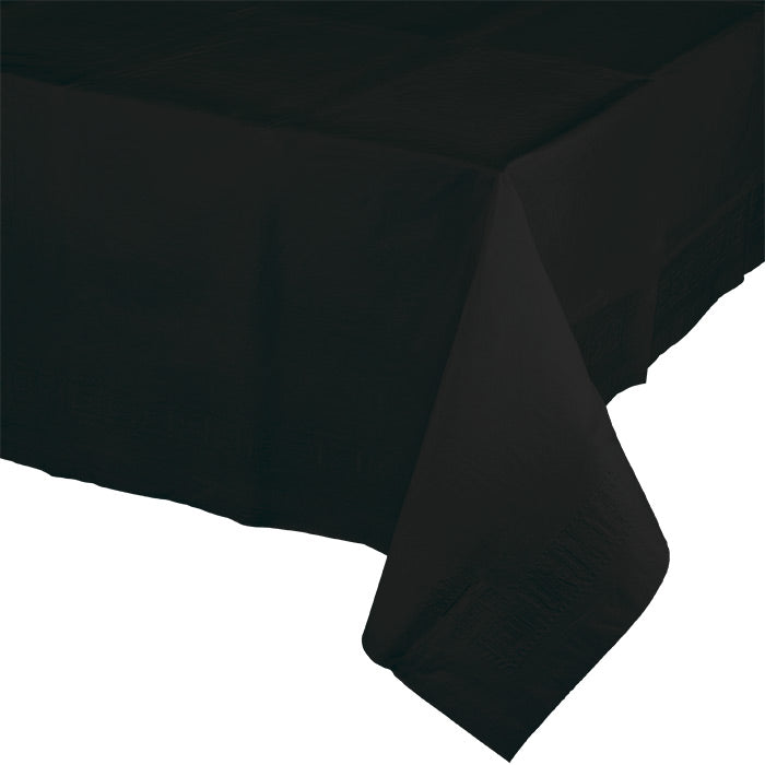 Black Velvet Tablecover 54&#x22;X 108&#x22; Polylined Tissue