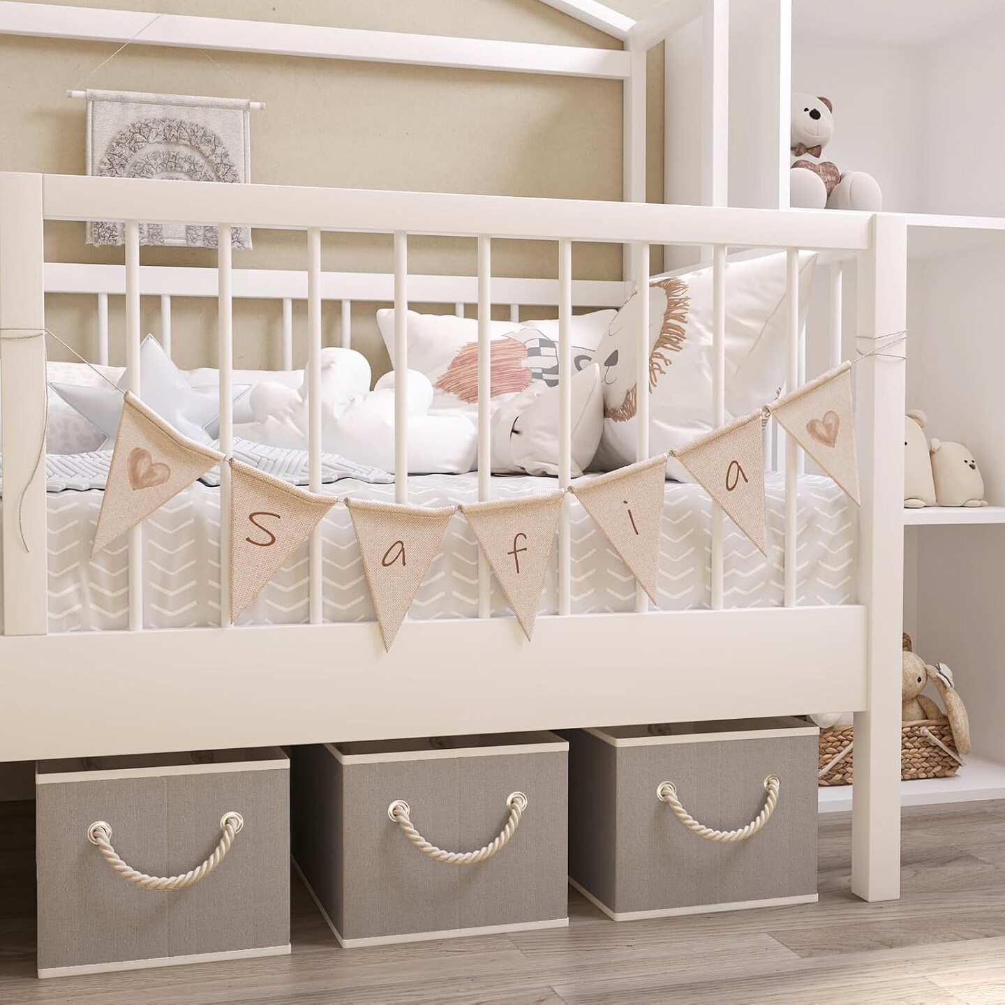 Fabric Storage Bins 4-Pack, Collapsible Storage Baskets for Organizing