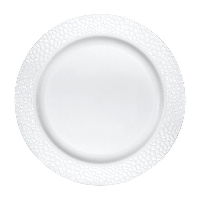 White Pebble 7&#x22; Plate (10/Pkg)