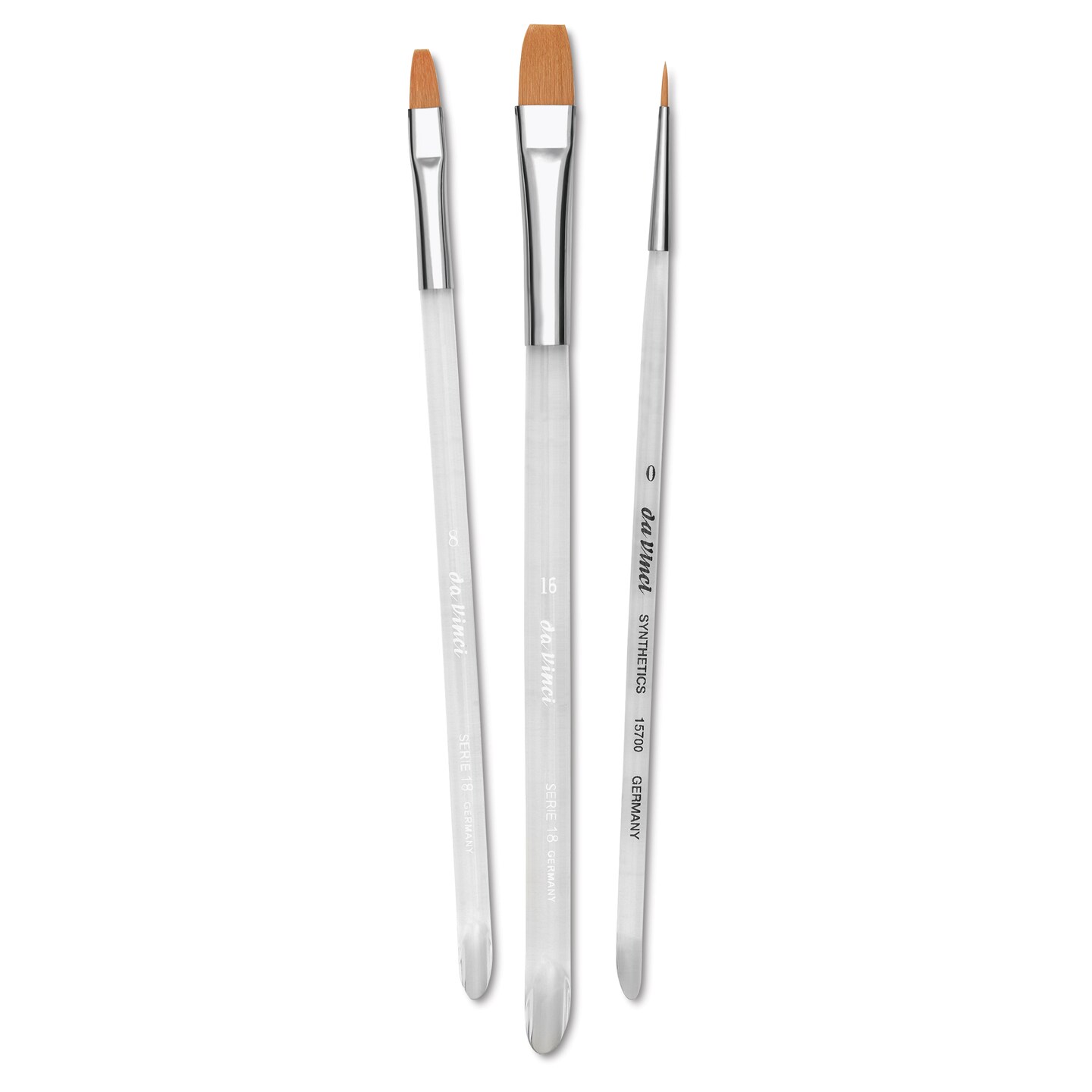 Da Vinci Nova Synthetic Brushes - Calligraphy Set, Short Handle, Set of 3