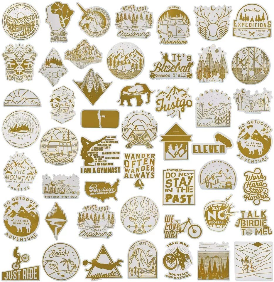 Waterproof Stickers Various Design Cute Trendy Vinyl Unique Personal Decoration