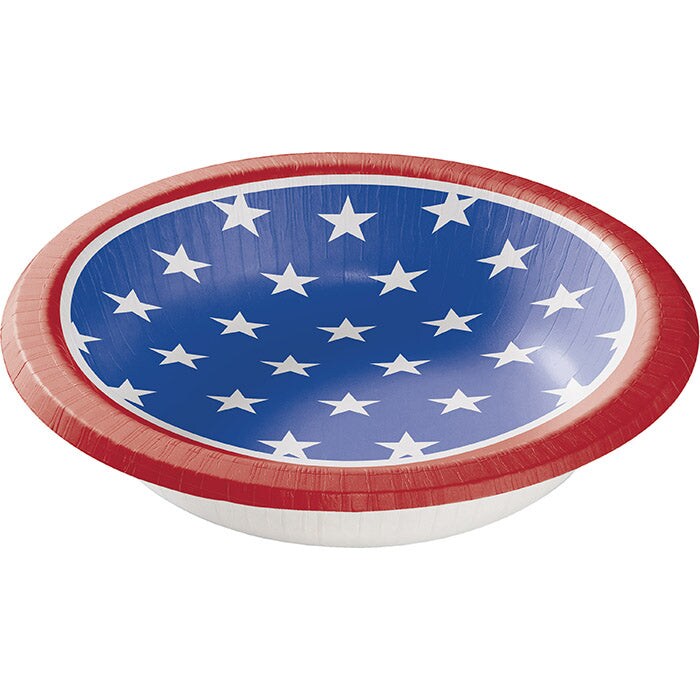 Stars &#x26; Strips Paper Bowls (8/Pkg)