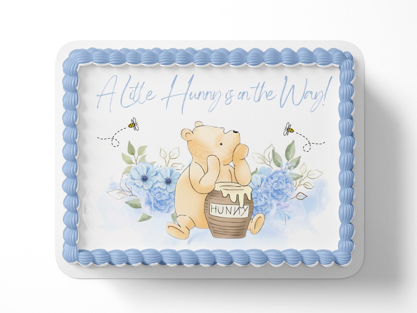 Pooh Bear Cake Topper, Pooh Bear Baby Shower Cake topper
