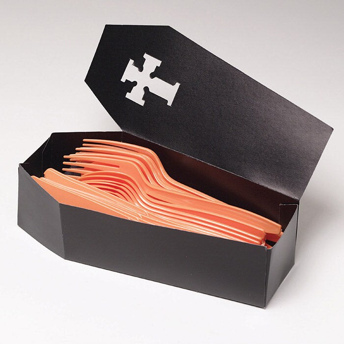 Halloween Coffin Silverware Caddy (3/Pkg)