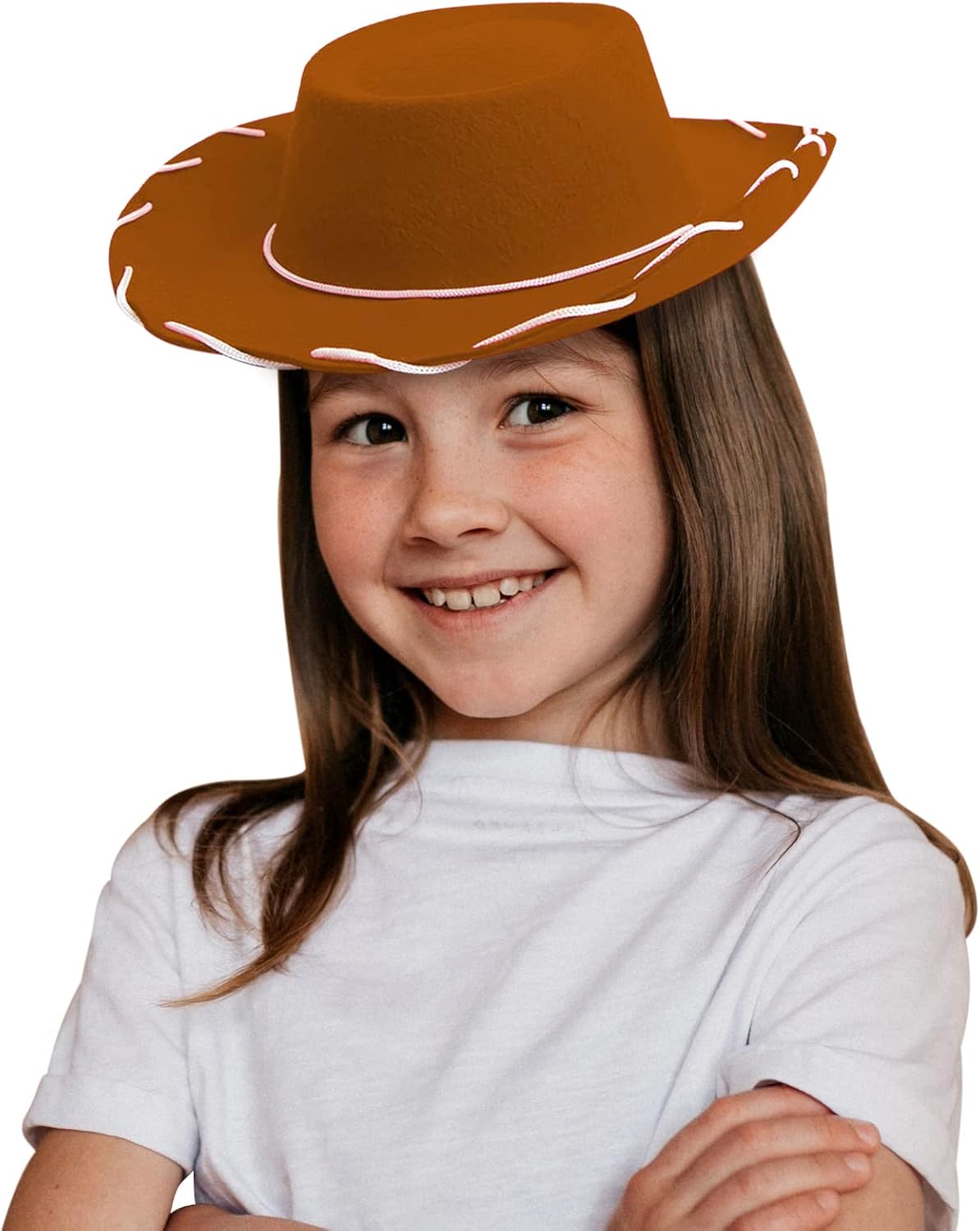 4E&#x2019;s Novelty Brown Toddler Cowboy Hat - Boys &#x26; Girls Brown Cowboy Hat for Themed Party Costume, Ideal Cowboy Hat &#x26; Toddler Cowboy Outfit, Ages 3-5