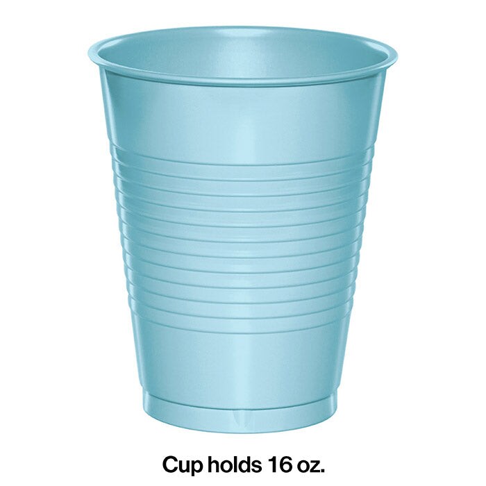 Pastel Blue 16 Oz Plastic Cups (20/Pkg)