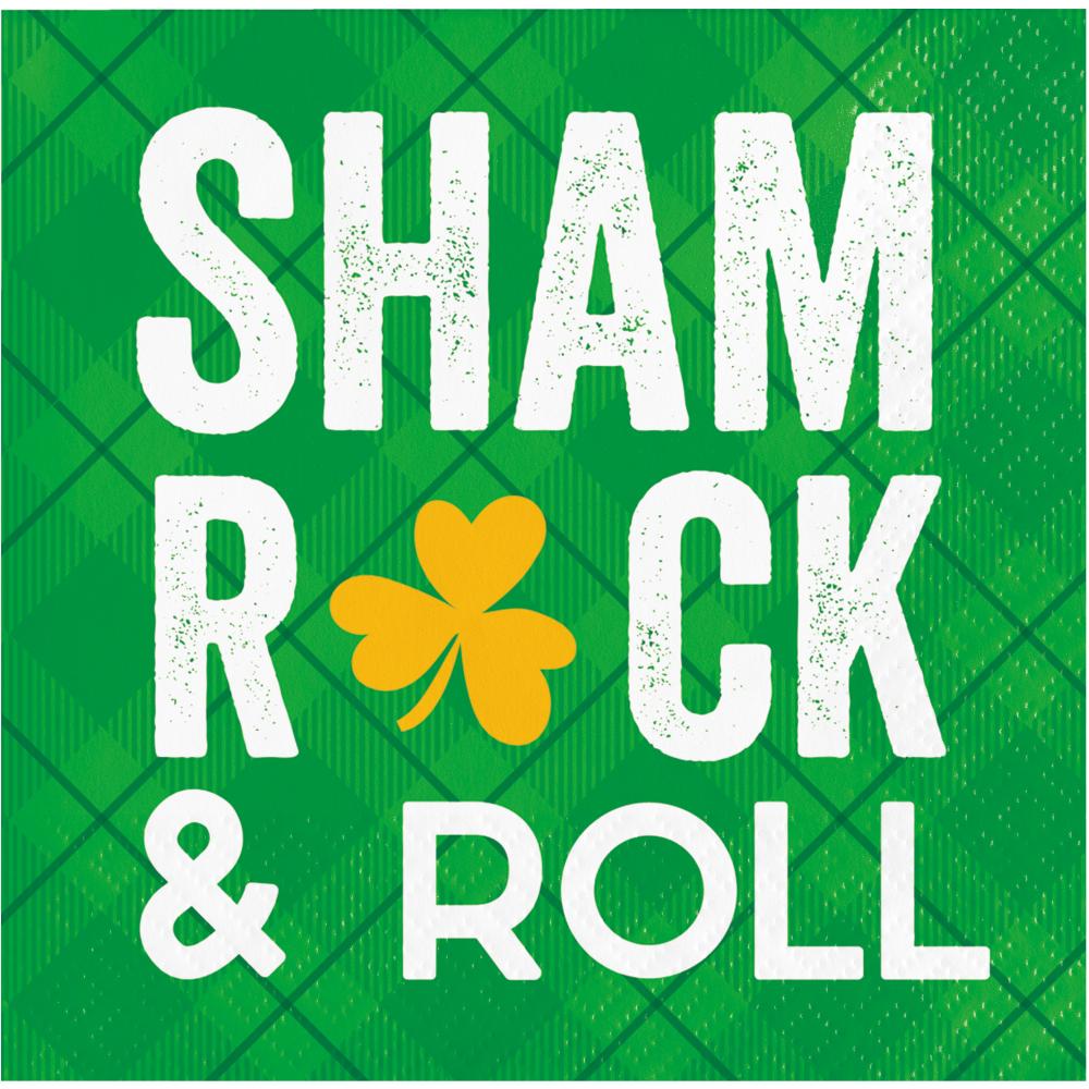 Bulk Pack of 48 Shamrock &#x26; Roll 2 Ply Beverage Napkins