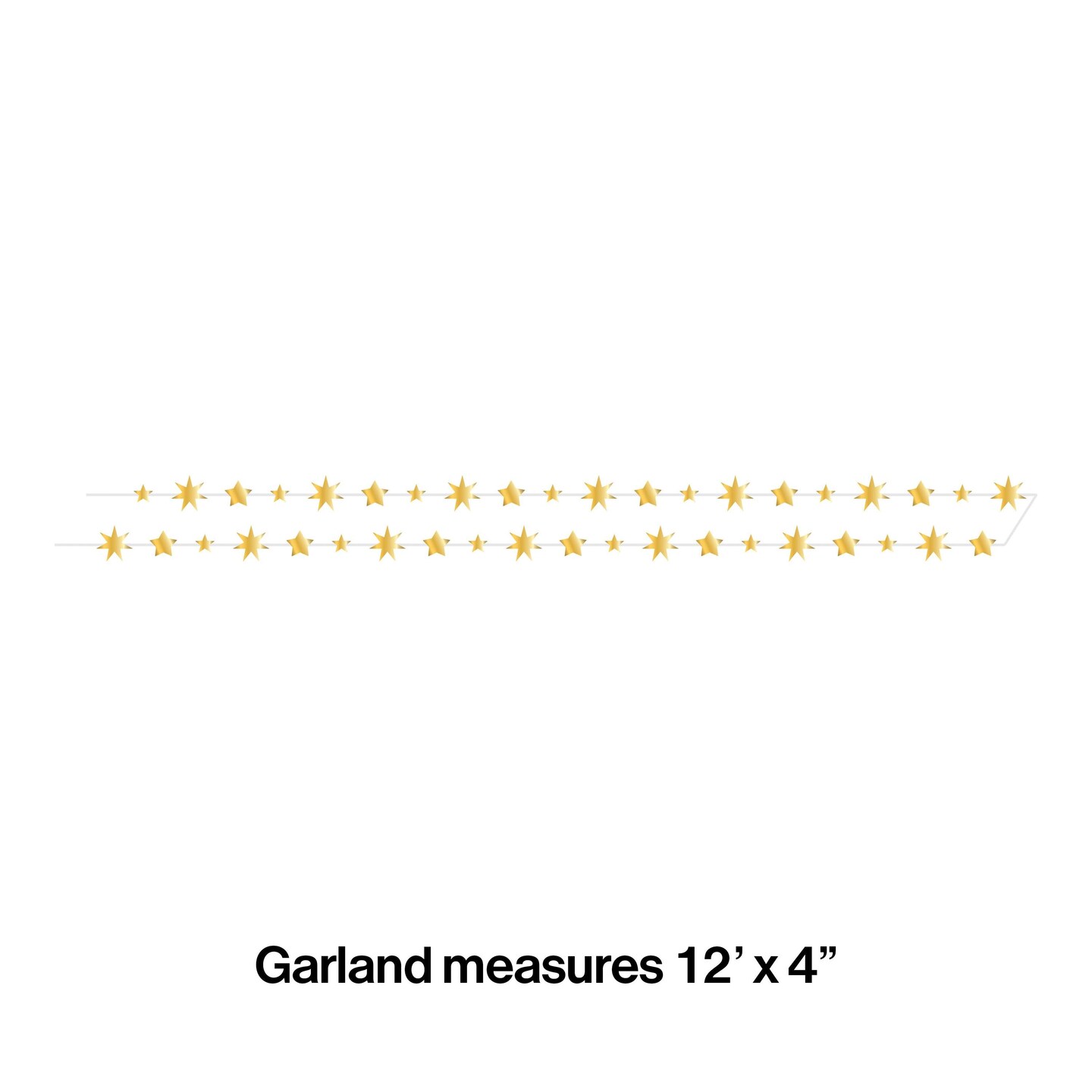 Starry Night Stars 12ft Foil Garland